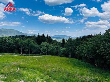 Widok na Beskid, Gorce i Babią Górę Las 2 domy