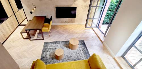 apartament z ogrodem w centrum miasta