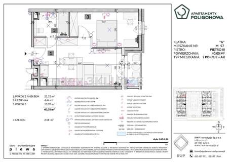 Apartamenty Poligonowa dwa pokoje ostatnie piętro