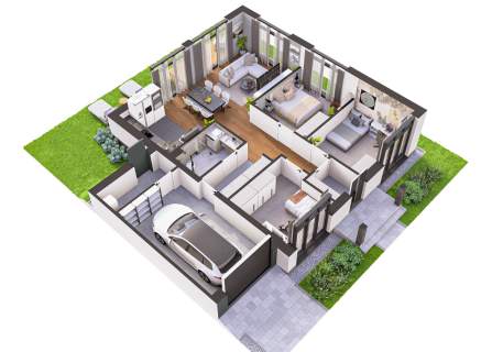 Dom w zabudowie bliźniaczej 100 m2 600 m2 działka