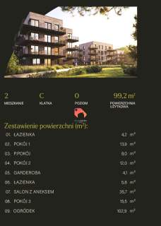 APARTAMENT 4 POKOJE 99,2M2 FLISY BEZ PCC