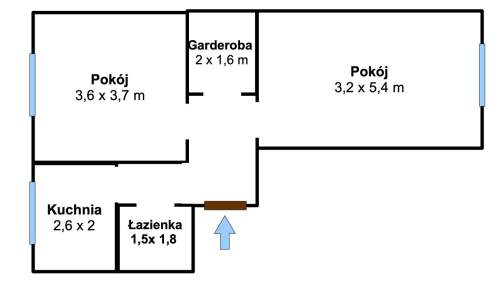 53,10 m 2 pokoje 1 piętro Dobra Cena