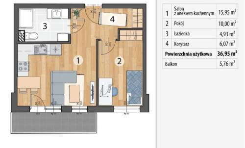 Gotowe do odbioru . PKP 300 m . Balkon . Smolec