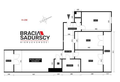 4 pokoje 82,97 m 2 balkony blok 2022 garaż