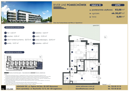 Apartament 83,77 m z ogródkiem i tarasem Gotowe do odbioru