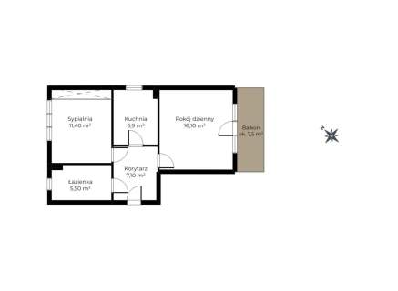 2 pokoje z możliwością 3 duży balkon Kowale