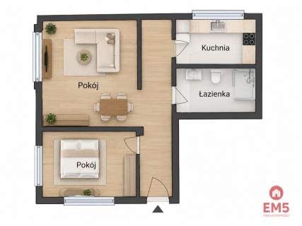 2 pokoje na parterze, cetrum