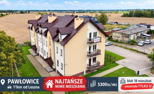 NAJTAŃSZE nowe mieszkania - PAWŁOWICE - pozostały ostatnie