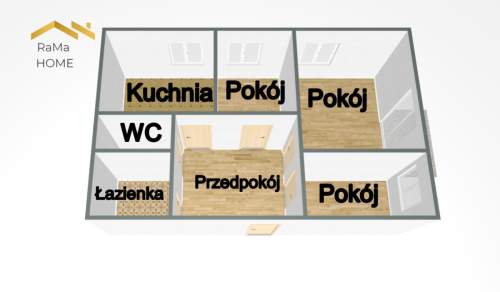 Ul. Zamkowa 60,9 m 3 pokoje pod inwestycję