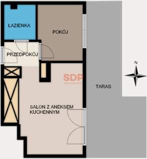 2 pokoje 20 m2 tarasu ostatnie piętro widok na Wrocław