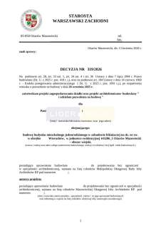 DZIAŁKA BUDOWLANA 691 m WIERUCHÓW POZWOLENIE