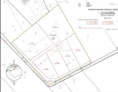 Działka budowlana 8404 m2 MPZP Podział na 6 działek 20ar i 10
