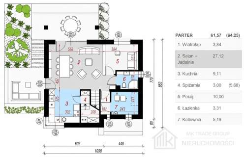 Kłaj nowy dom wolnostojący, pow. 130m2 kanalizacja