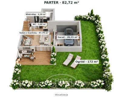 Dom/5 pokoi/3 łazienki/garaż/ogród 172m2/Siechnice