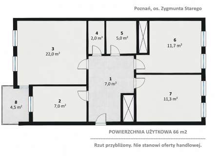 Gotowe do zamieszkania 3 pokoje 65,9 m 1. piętro