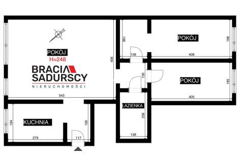 Mieszkanie na sprzedaż, 54 m2, Kraków