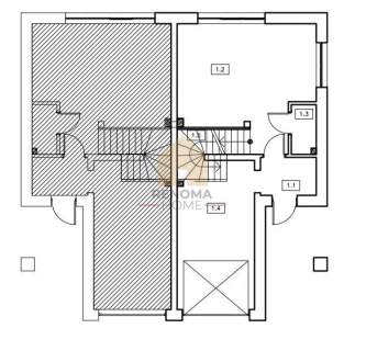 Dom bliźniak 105m2, Garaż w bryle, pompa ciepła