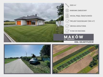 Działki budowlane 1000 m WZ projekt domu