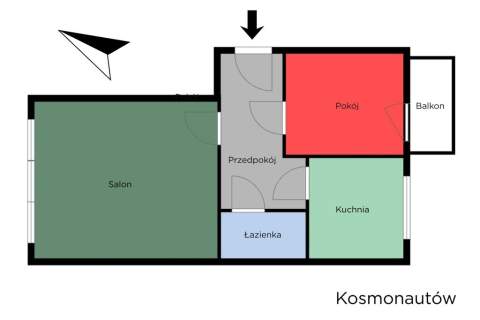 2 pokoje z balkonem Łódź Górna, do remontu