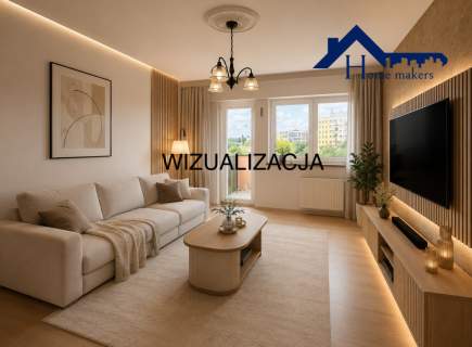 2 pokoje 41,8 m 7. piętro Widok na Mokotów