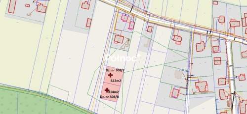 2 działki z MPZP 822m2 i 814m2 Łazy, gm. Łuków