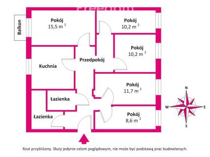 MIESZKANIE INWESTYCYJNE JEŻYCE 5 POKOI 81,6m2
