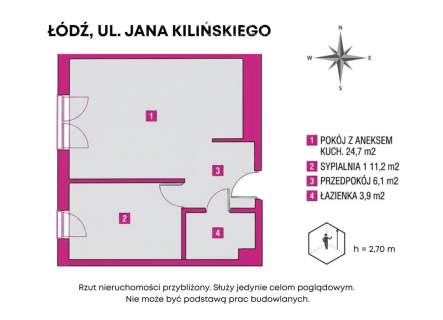 Apartament z widokiem na panoramę Łodzi