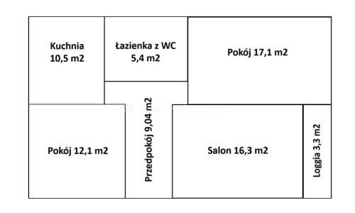 Mieszkanie na sprzedaż, 70,44 m2, Wyszków