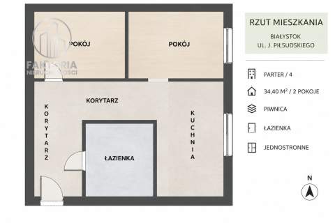 Aleja Piłsudskiego parter 2 pokoje