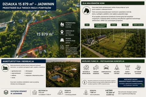 1,59 ha wyjątkowej przestrzeni w Jadwininie