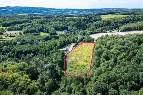 Widokowa działka 1,09 ha pod lasem   Nawsie, cisza