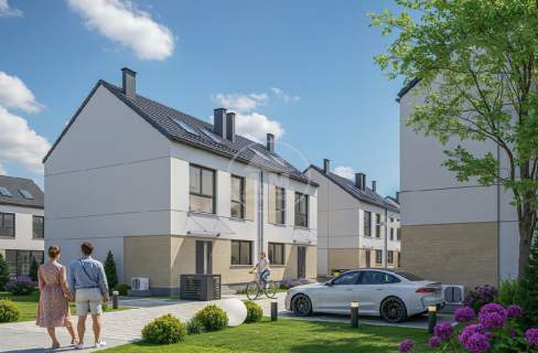 Bliźniak z duzym ogodem około 109 m2 Kameralnie