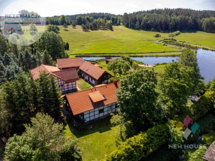 Obiekt agroturystyczny z własnym akwenem wodnym