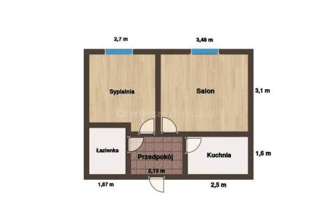 29,19m2 / 2 pokoje / blisko ŚUM / 2 piętro