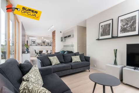 Apartament blisko Bulwarów Wiślanych z tarasami