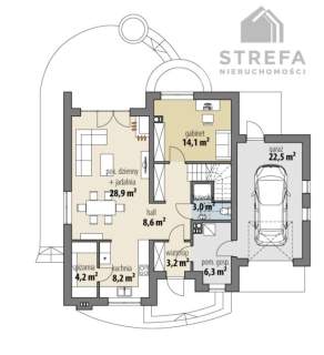 Pogórska Wola NOWOCZESNY DOM W STANIE DEWELOPERSKIM - PROJEKT...
