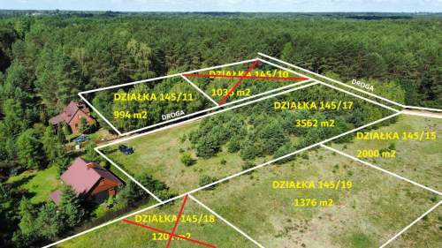 Działka budowlana Dzbądzek JEZIORO RZEKA Narew