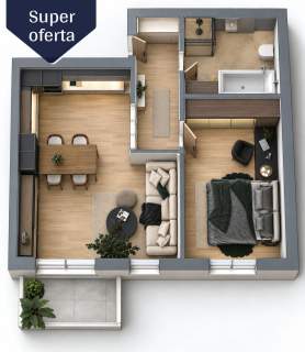 2-pok. z balkonem 1. piętro rynek pierwotny