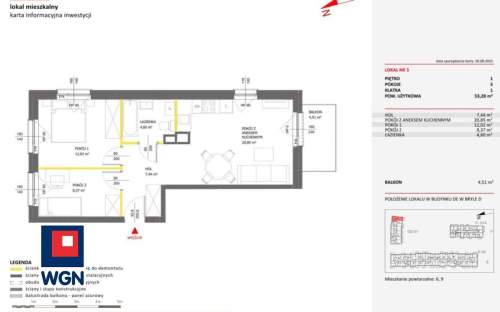 Mieszkanie na sprzedaż, 53,28 m2, Warszawa