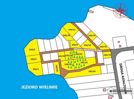 Wyjątkowe, uzbrojone działki nad jeziorem Wielimie