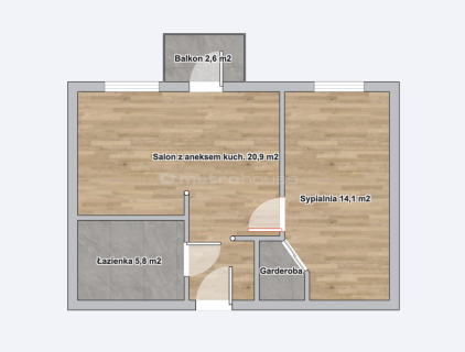 2 pokoje - 41 m I balkon i garaż podziemny Kabaty