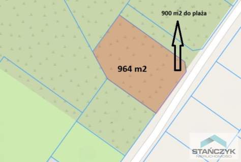 Działka Rekreacyjna 964 m2 900 metrów do morza