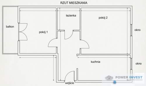 Świetny układ 2 pokoje TRAMWAJ