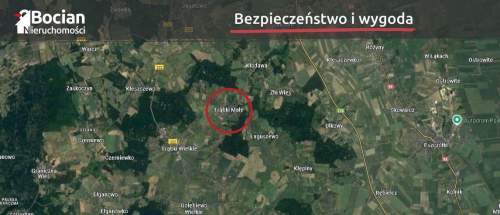 Duża działka z możliwością podziału- Trąbki Małe