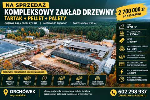 Sprzedam kompletny zakład drzewny tartak