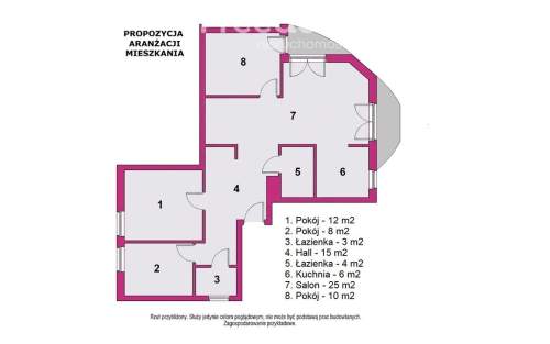 4 pokoje możliwe 2 łazienki i 2 balkony