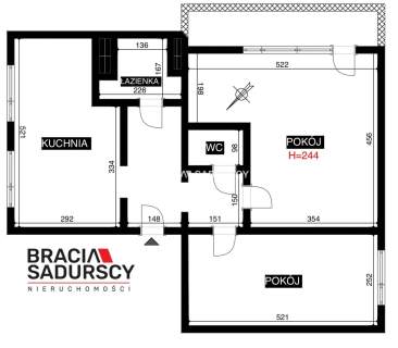 3 pok/ duży balkon/ winda/ ul. Walerego Sławka.