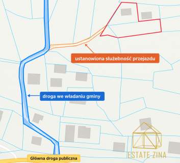 Działka z domkiem letniskowym Stróża 10 ar