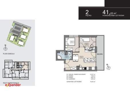 3 pokoje - duży balkon - kameralne osiedle