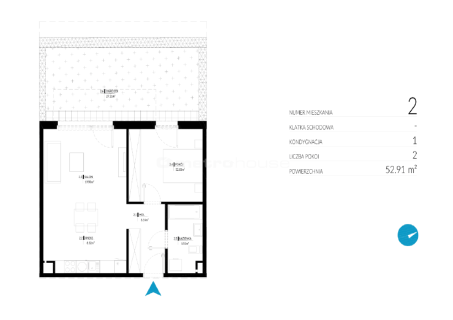 Mieszkanie na sprzedaż, 52,91 m2, Siedlce